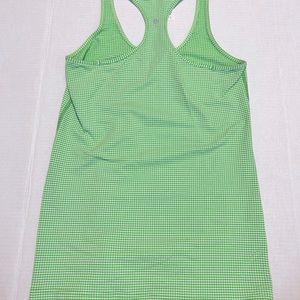 Lululemon-Green and White racer back tank-Size 10